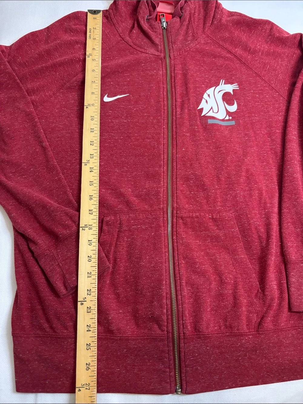 Nike Maroon Washington State University Cougs Full-Zip Hoodie -321sku